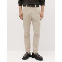 M&S Slim Fit Cotton Rich Stretch Chinos Medium Beige