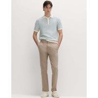 M&S Slim Fit Cotton Rich Stretch Chinos Putty