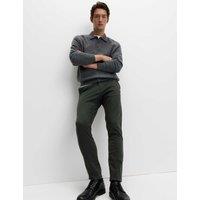 M&S Slim Fit Cotton Rich Stretch Chinos Dark Pewter