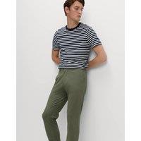 M&S Slim Fit Cotton Rich Stretch Chinos Moss Green