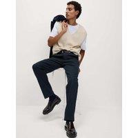 M&S Regular Fit Stretch Chinos Navy