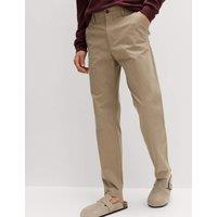 M&S Regular Fit Stretch Chinos Putty