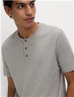 Pure Cotton Henley Checked Pyjama Set