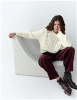 Crew Neck Eyelet Jumper