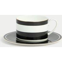 Bone China Striped Cup & Saucer