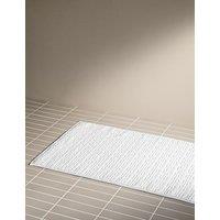 Pure Cotton Velour Geometric Bath Mat