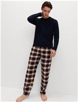 Brushed Cotton Seasonal Checked Pyjama Set