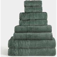 M&S Set of 2 Ultimate Luxury Turkish Cotton Towels Forest Green