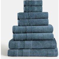 M&S Set of 2 Ultimate Luxury Turkish Cotton Towels Petrol