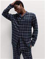 Pure Brushed Cotton Checked Pyjama Set