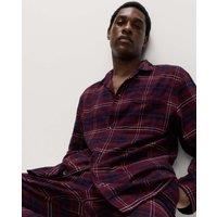 Pure Brushed Cotton Checked Pyjama Set