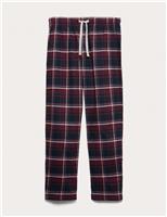 Pure Cotton Checked Loungewear Bottoms