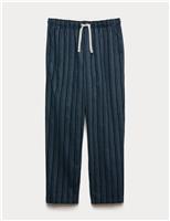Pure Cotton Striped Loungewear Bottoms