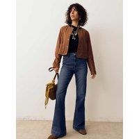 Per Una Denim Flared Jeans Dark Indigo