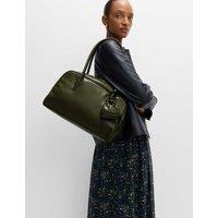 Faux Leather Bowler Bag