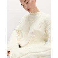 Cable Knit Relaxed Jumper with Alpaca