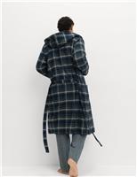 Pure Cotton Checked Dressing Gown