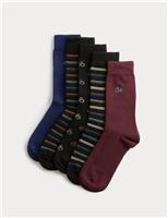 5pk Cool & Fresh Bike Cotton Rich Socks