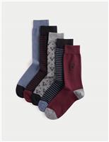 5pk Cool & Fresh Stag Cotton Rich Socks