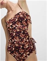 Printed Cut Out Drawstring Swimsuit
