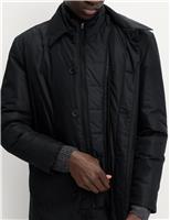 Shirt Collar Mac with Removable Bib