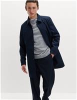 Cotton Blend Car Coat Mac