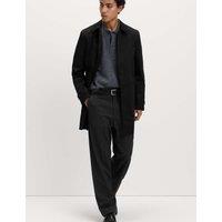 M&S Cotton Blend Car Coat Mac Black