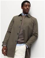 Cotton Blend Car Coat Mac
