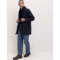 M&S Pure Cotton Wax Jacket Navy