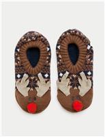 Reindeer Slipper Socks