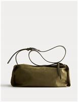 Faux Suede Pencil Crossbody Bag