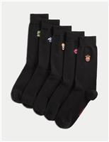 5pk Cool & Fresh Muppets Cotton Rich Socks