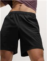 Goodmove Regular Fit 7 Inch Stretch Sports Shorts Black