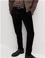 Slim Fit Velvet Stretch Trousers