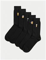 5pk Cool & Fresh Beer Cotton Rich Socks