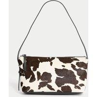 Hair On Leather Animal Print Shoulder Bag