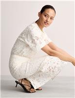 Cotton Rich Organza Jacquard T-Shirt