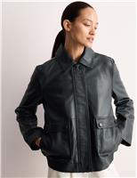 Leather Bomber Jacket