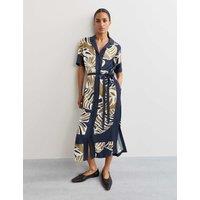 Botanical Print Short Sleeve Dress
