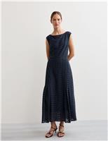 Geometric Lace Midaxi Skater Dress