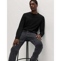 M&S Pure Cotton Crew Neck T-Shirt Black