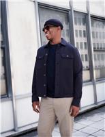 Cotton Rich Herringbone Overshirt