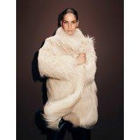 Faux Fur Collared Longline Coat