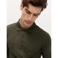 M&S Ultimate Cotton Rich Polo Shirt Dark Khaki
