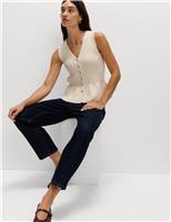 Soft Touch Peplum V-Neck Knitted Waistcoat