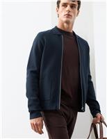 Milano-knit Zip up Knitted Jacket