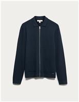 Milano-knit Zip up Knitted Jacket