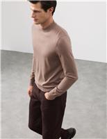 Pure Extra Fine Merino Wool Mock Neck Jumper