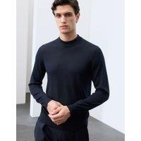 Autograph Pure Extra Fine Merino Wool Performance Jumper Dark Navy