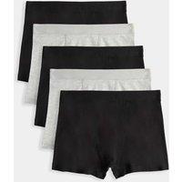 M&S 5 Pack Cotton with Stretch Trunks (5-16 Yrs) Grey Mix